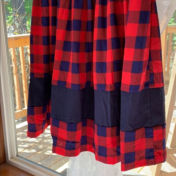 ModCloth red blue plaid dress - Picture 3 of 4